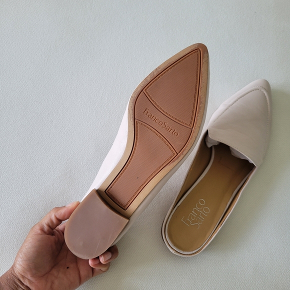 FRANCO SARTO Sela Elegant Genuine Leather Loafer Mules in Bone - Picture 6 of 6